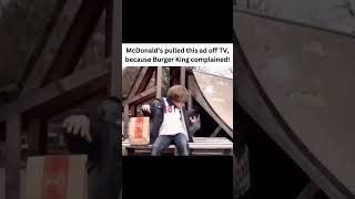 Macdonald’s pulled this ad off TV because Burger King complained 😂💀 short funny viralvideo [upl. by Aidualc]