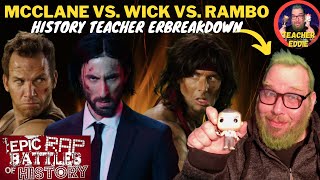 John Wick vs John Rambo vs John McClane  History Teacher FULL ERBreakdown [upl. by Dasteel]