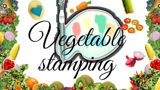 Vegetable stampingVegetable Printing vegetable printing art Print by PotatoOnion and Lady finger [upl. by Hpesoj]