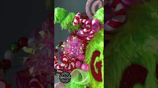 My new wreath💚❤️🩷🥰 christmasdecorations christmas chrismasdecor wreath grinch grinchmas [upl. by Cud]