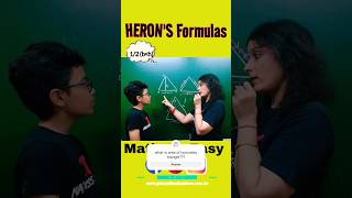 Herons Formula Class 9 Class 9 Maths  Area of Triangle fun shorts youtubeshorts mathsiseasy 9 [upl. by Yxel]