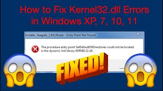 How to Fix Kernel32dll Errors in Windows XP 7 10 11 [upl. by Tyree]