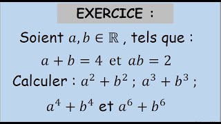 Série 1Exercice 3 Les ensembles des nombres tronc commun science  Identités remarquables TCSF [upl. by Marrin]