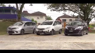 Proton Exora vs Perodua Alza vs Nissan Grand Livina  Roda Pusing Review [upl. by Trumann]