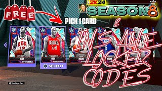 2 INSANE FREE LOCKER CODES FOR A GUARANTEED INVINCIBLE CARD IN NBA 2K24 [upl. by Aihsenad447]