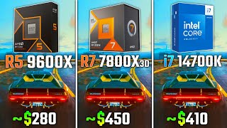 RYZEN 5 9600X vs RYZEN 7 7800X3D vs INTEL i714700K  Test in 6 Games [upl. by Sausa469]