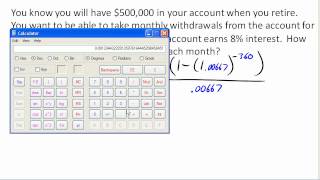 Payout annuity  solve for withdrawal [upl. by Acimat]