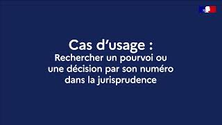 Légifrance  Cas dusage sur la recherche dune décision par sa référence dans la jurisprudence [upl. by Paulita428]