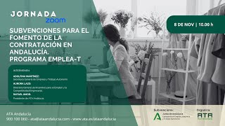 Webinar subvenciones para el fomento de la contratación en Andalucía Programa EmpleaT [upl. by Feil]