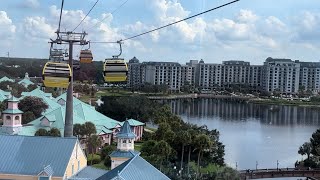 4K POV Disney Skyliner Ride from Caribbean Beach to Riviera Resort Walt Disney World Vlog 71324 [upl. by Naloc]