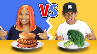 EATING ONLY JUNK FOOD VS HEALTHY FOOD CHALLENGE [upl. by Rolanda]