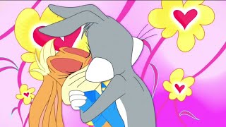 Every time Bugs and Lola kissing The Looney Tunes Show 😙💕 [upl. by Sucramrej]