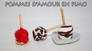 Pommes damour en FIMO  Polymer clay love apple tutorial [upl. by Attenol]