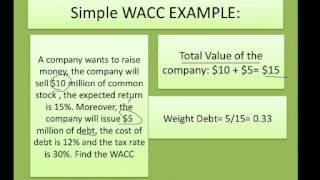 how to calculate WACC simple example Weighted Average Cost of Capital mp4 [upl. by Charita]