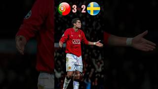 Ronaldo Hattricks 😱😱  Portugal 🆚️ Sweden 32  football shorts ronaldo cr7 youtube [upl. by Nwahsit]