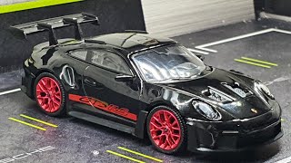 MINI GT Porsche 911 992 GT3 RS Black with Pyro Red [upl. by Raoul595]