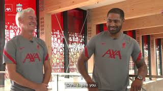 Liverpool FC  AXA Training Centre Tour – Legends on Tour with Ian Rush and Glen Johnson [upl. by Aneris]