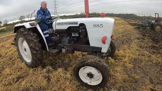 1972 CASE David Brown 885 27 Litre 3Cyl Diesel Tractor 47 HP with Plough [upl. by Ninetta]