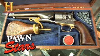 Pawn Stars BULLSEYE DEAL for RARE Civil War Colt 44 Season 5  History [upl. by Anrev]