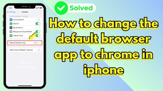 How to change the default browser app to chrome in iphone  iOS [upl. by Aivatnuhs]