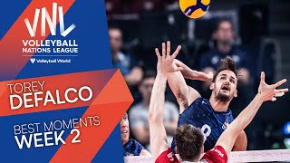 USAs 🇺🇸 TJ Defalco best moments in Mens VNL Week 2  VNL 2022 [upl. by Johnath]