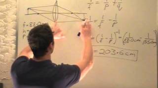 Optics  Converging lens image distance and height [upl. by Kwang]