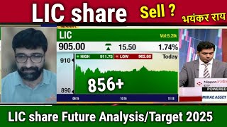 LIC share ka future kya haikab badhega hold or selllic share news todaylic share analysistarget [upl. by Pellegrini450]