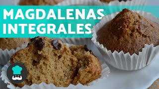 Magdalenas INTEGRALES Esponjosas 🧁 Receta MUY FÁCIL de Hacer [upl. by Eibrik]