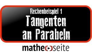 Tangente an Parabel Beispiel 1  A0413 [upl. by Mehelhteb]