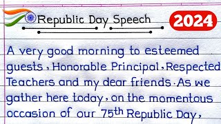 Republic Day Speech in English  Speech On Republic Day  26 January Speech [upl. by Thilde502]