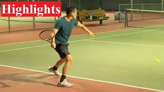 2nd Match with David Kolker Swing Vision 5 Shots tennis [upl. by Salocin]