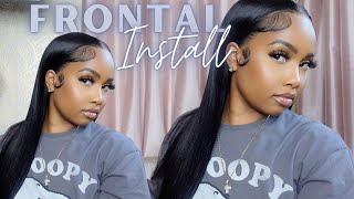 Middle Part Frontal Wig Install  BEGINNER FRIENDLY😍 FT ASTERIA HAIR [upl. by Tcideneb231]