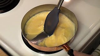 How to cook Scrambled Eggs in a Copper Pan without Sticking  Revere Ware [upl. by Airenahs]