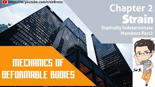 Mechanics of Deformable Bodies  Chapter 2  Strain Statically Indeterminate Members Part2 [upl. by Iv304]