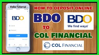 COL Financial BDO Online How to Enroll and Fund COL Financial using BDO Online Banking [upl. by Coltson]