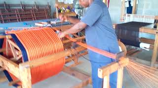 WINDING THE SECTIONAL WARPING DRUM [upl. by Evy]