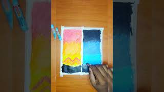 Amazing day night painting with poster colour kanis clay Art Daily Challenge no46  shorts [upl. by Buehler]