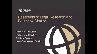 Essentials of Legal Research and Bluebook Citation  2024 [upl. by Twum]