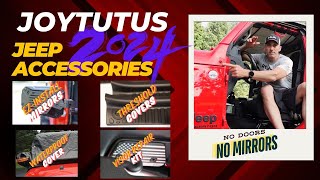 JoyTutus Jeep Accessories  Mirrors Cover Thresholds and Visor Repair [upl. by Ettevahs]