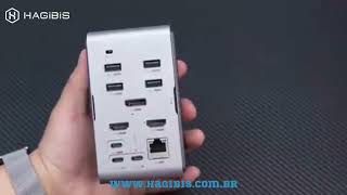 Docking Station USB C Tela Tripla Hagibis [upl. by Jadwiga611]