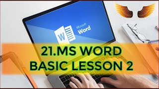 21 MS WORD BASIC lesson 2 [upl. by Feil]