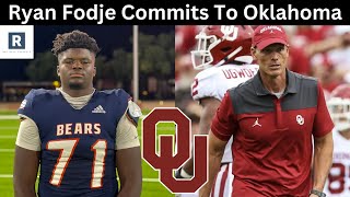 Ryan Fodje Commits To Oklahoma  OU Football Recruiting Update [upl. by Ganiats]