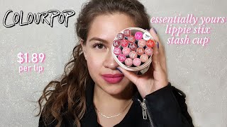 COLOURPOP Essentially Yours Lippie Stix Stash Cup  Swatches amp Review [upl. by Drwde]