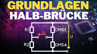 Wheatstone Brücke HalbBrücke einfach erklärt  Funktionsweise Brückenschaltung [upl. by Royall259]