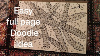 Easy full page Doodle Idea art doodle viralvideo trending [upl. by Yentrok]