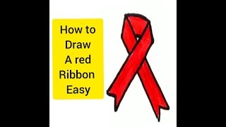 How to draw a ribbon easy step by step [upl. by Canica]