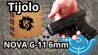 NOVA G11 6mm VS C11 6mm airgun da Rossi TESTE DE POTÊNCIA  SERÁ QUE PERFURA O TIJOLO 🧱 [upl. by Hoxsie]