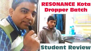 🛑 Student Review RESONANCE Dropper batch Student resonancekota KotaCoaching StudentHelplineKota [upl. by Maller643]