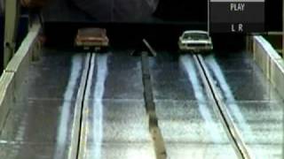 124 slot car drag racing with slow motion 2 [upl. by Wendi]