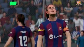 Barca Femeni vs Sporting Huelva  FC24 Simulation Game [upl. by Carny]